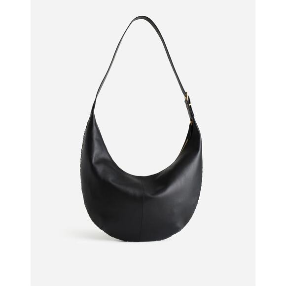 Madewell The Essential Curve Shoulder Bag Leather True Black One Size NWOT - Picture 6 of 13